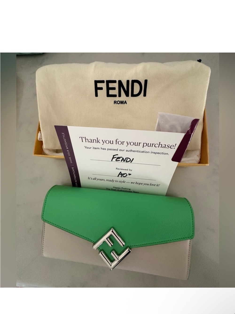 Fendi; FF Diamonds Continental With Removable Chain; EUC - Picture 3 of 13